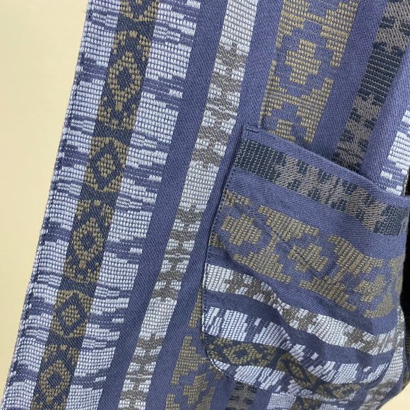 AE M Patterned Open Front Cardigan Top Pockets - Picture 5 of 12